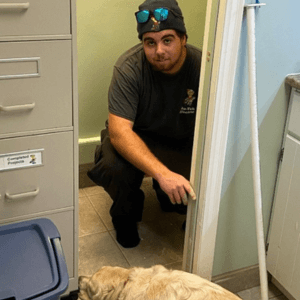 Josh from Nu-Tek Electric doing a home office renovation